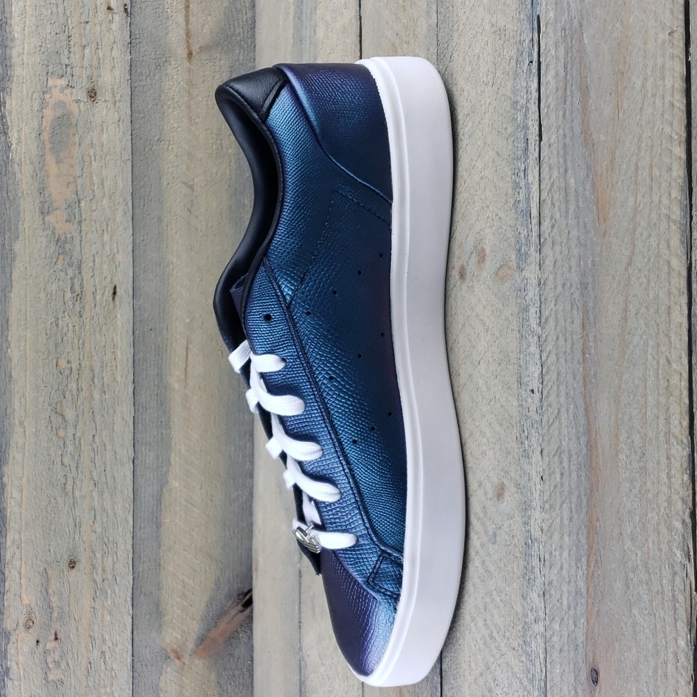 adidas Sleek Originals Leather Iridescent Sneakers - Picture 6 of 9